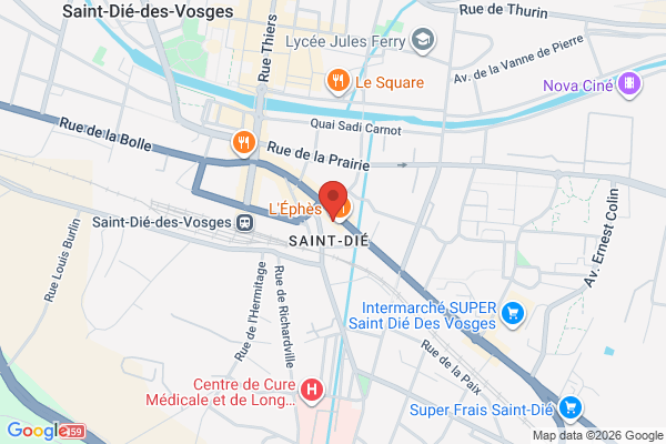 Carte de 35 Rue d'Alsace, Saint-Dié-des-Vosges, France
