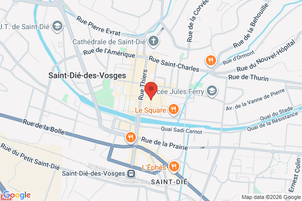 Carte de Rue Joseph Mengin, Saint-Dié-des-Vosges, France