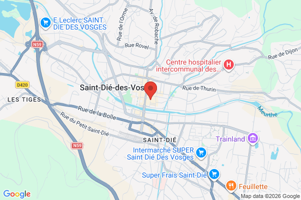 Carte de l'emplacement Place du marché