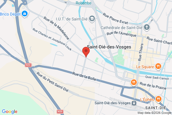 Carte de Rue des Folmard, Saint-Dié-des-Vosges, France