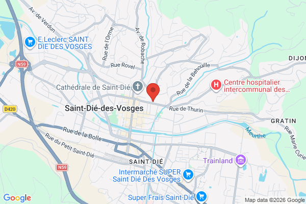 Carte de l'emplacement 88100 Saint-Dié-des-Vosges