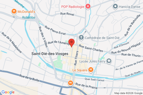 Carte de 7 Rue du Gymnase Vosgien, Saint-Dié-des-Vosges, France