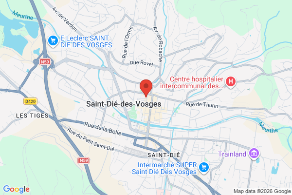 Carte de l'emplacement 88100 Saint-Dié-des-Vosges