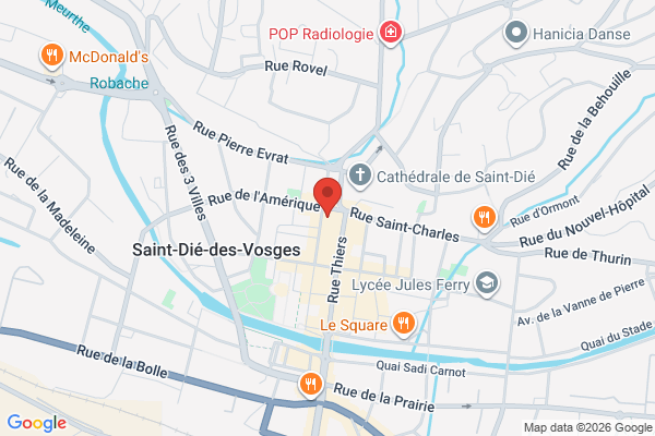 Carte de 57 Rue Thiers, Saint-Dié-des-Vosges, France