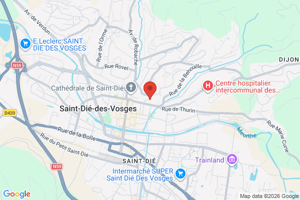 Carte de l'emplacement 88100 Saint-Dié-des-Vosges