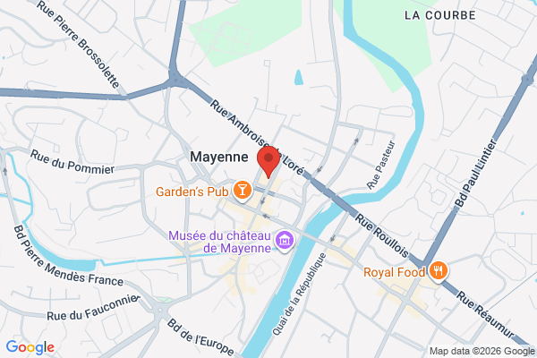 Carte de 92 Rue Charles de Gaulle, Mayenne, France