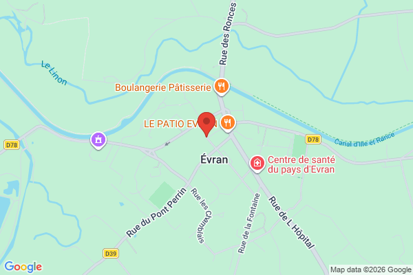 Carte de 1 Rue du Four Davier, Évran, France
