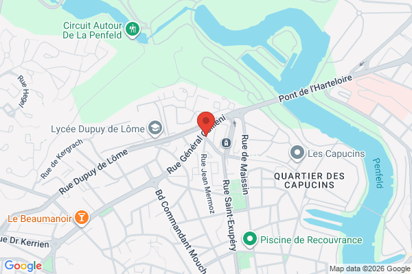 Carte de 76 Rue du Carpon, Brest, France