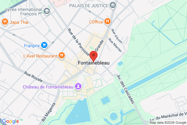 Carte de Fontainebleau, France