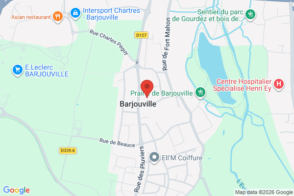 Carte de Barjouville, France