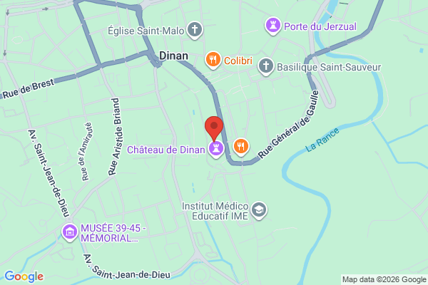 Carte de 1 Place Duguesclin, Dinan, France
