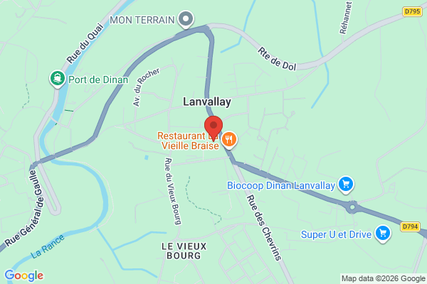 Carte de Lanvallay, France