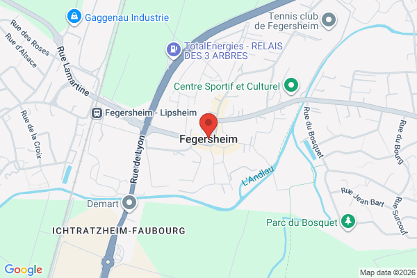 Carte de Fegersheim, France
