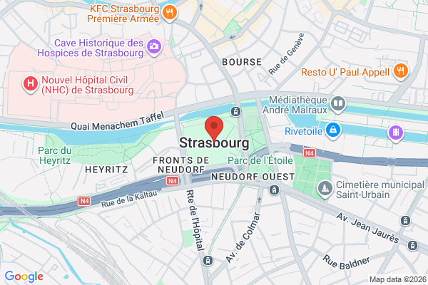 Carte de Strasbourg, France
