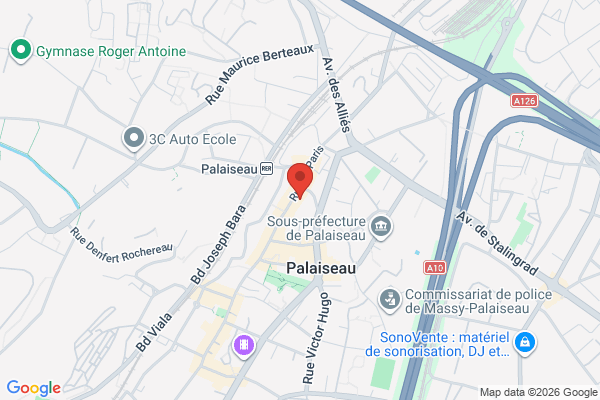 Carte de 47 Rue de Paris, Palaiseau, France