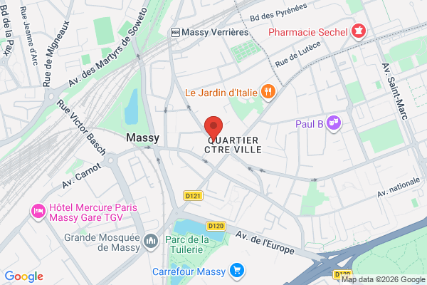 Carte de 11 Rue Gambetta, Massy