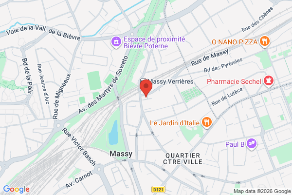 Carte de 2 Rue Pierre Picard, Massy
