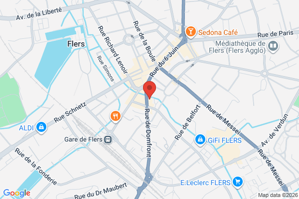 Carte de R De, 23 Rue de Domfront, Flers