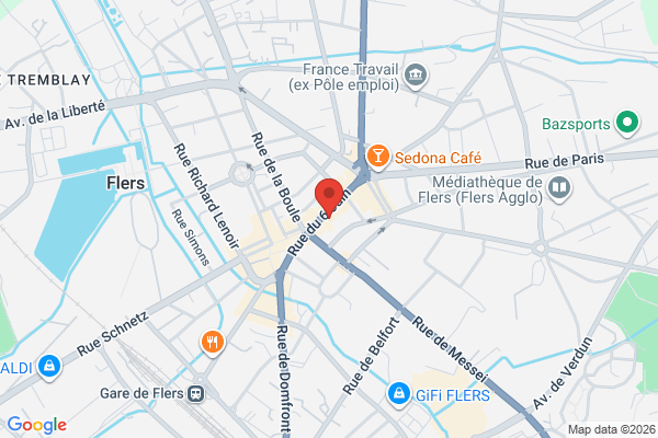 Carte de 33 Rue du 6 Juin, Flers