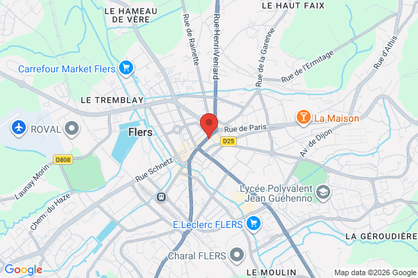 Carte de l'emplacement Ex Halle aux vêtements