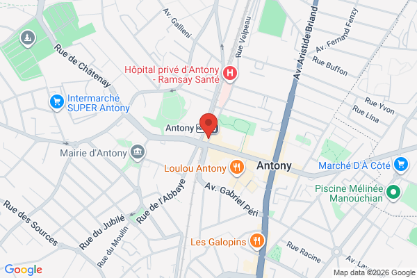 Carte de Antony RER, Antony, France