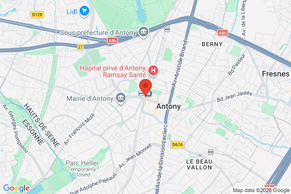 Carte de l'emplacement 92160 Antony