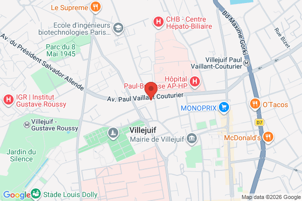 Carte de 61 Avenue Paul Vaillant Couturier, Villejuif, France