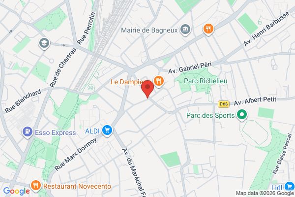Carte de 2 Rue de Fontenay, Bagneux, France