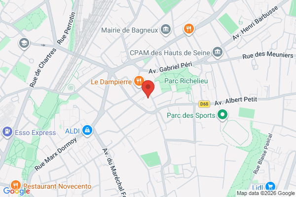 Carte de 7 Rue de la Mairie, Bagneux, France