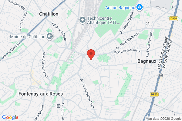 Carte de l'emplacement 92220 Bagneux