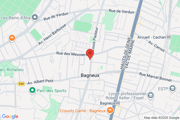 Carte de 11 Avenue Louis Pasteur, Bagneux, France