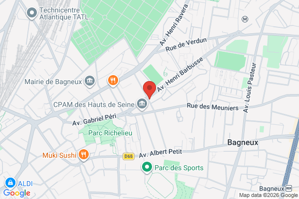 Carte de 10 Avenue Henri Barbusse, Bagneux, France