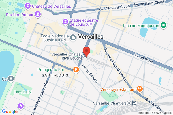 Carte de Versailles - Château - Rive-Gauche, Versailles, France