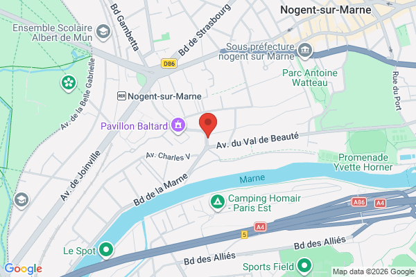 Carte de 41 Rue Victor Basch, Nogent-sur-Marne, France