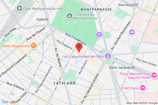 Carte de Rue Daguerre, Paris, France