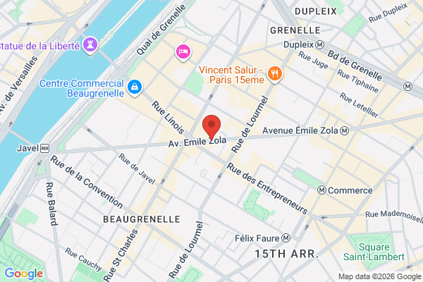 Carte de Avenue Emile Zola, Paris, France
