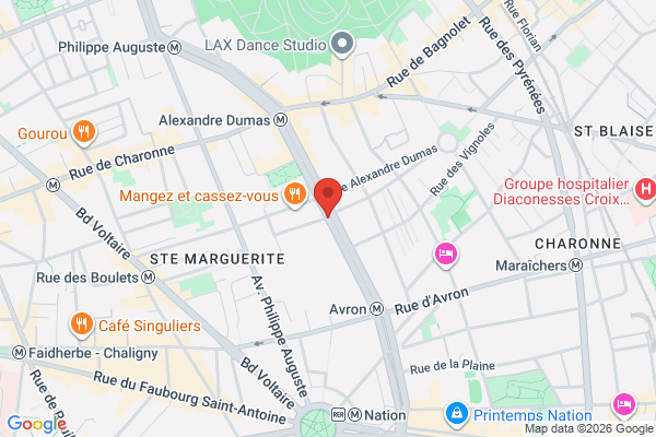 Carte de Boulevard de Charonne, Paris, France