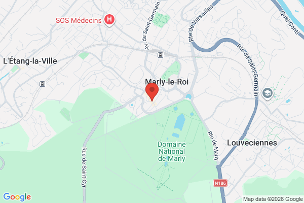 Carte de l'emplacement Boutique et arrières boutiques dans le vieux Marly