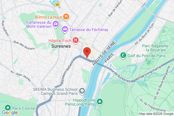 Carte de l'emplacement 92150 Suresnes