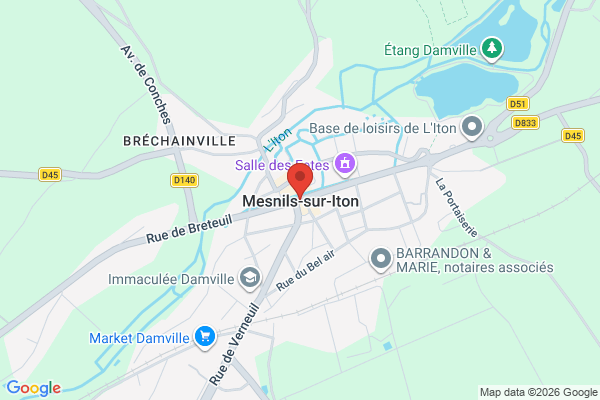 Carte de Mesnils-sur-Iton, France