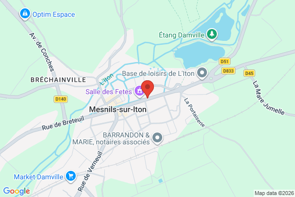 Carte de Rue de Verdun, 27240 Mesnils-sur-Iton, France