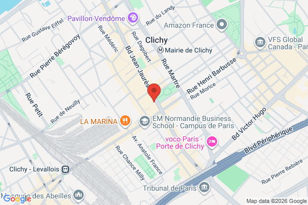 Carte de 55 Bd Jean Jaurès, Clichy