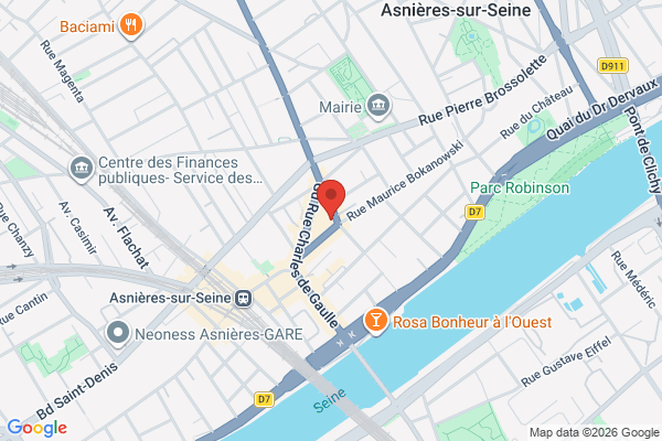 Carte de 21 Rue Maurice Bokanowski, Asnières-sur-Seine, France