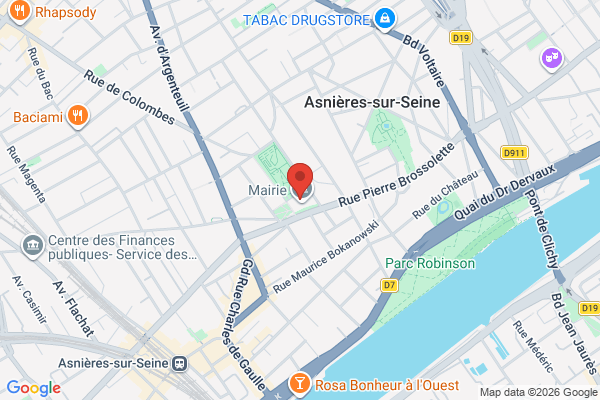 Carte de 1 Place de l'Hôtel de ville, Asnières-sur-Seine, France