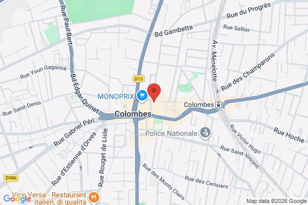 Carte de 67 Rue Saint-Denis, 92700 Colombes, France