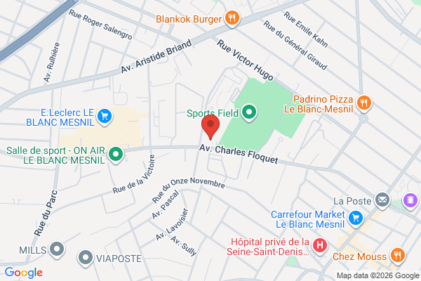 Carte de 158 Avenue Charles Floquet, Le Blanc-Mesnil, France