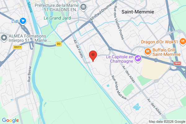 Carte de l'emplacement 51000 Châlons-en-Champagne