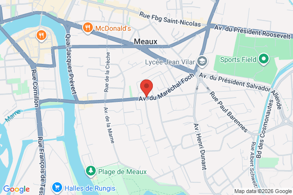 Carte de Avenue du Maréchal Foch, Meaux, France