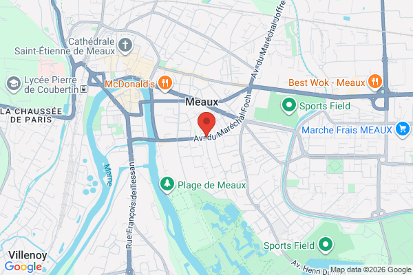 Carte de l'emplacement 77100 Meaux