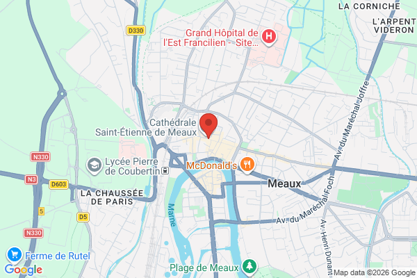 Carte de l'emplacement 77100 Meaux